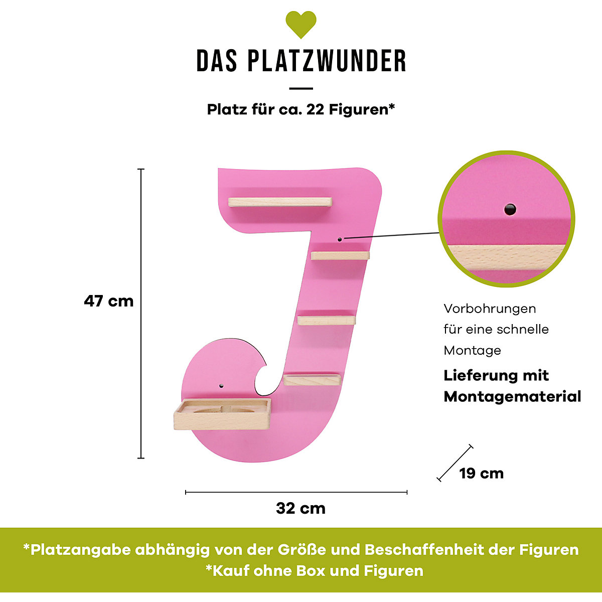 Buchstabe J small, pink