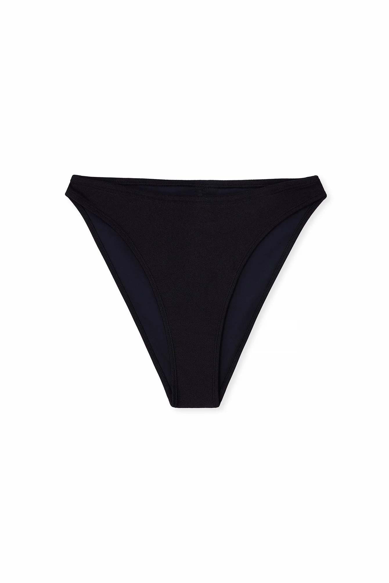 Glänzendes Bikini-Höschen mit hohem Schnitt