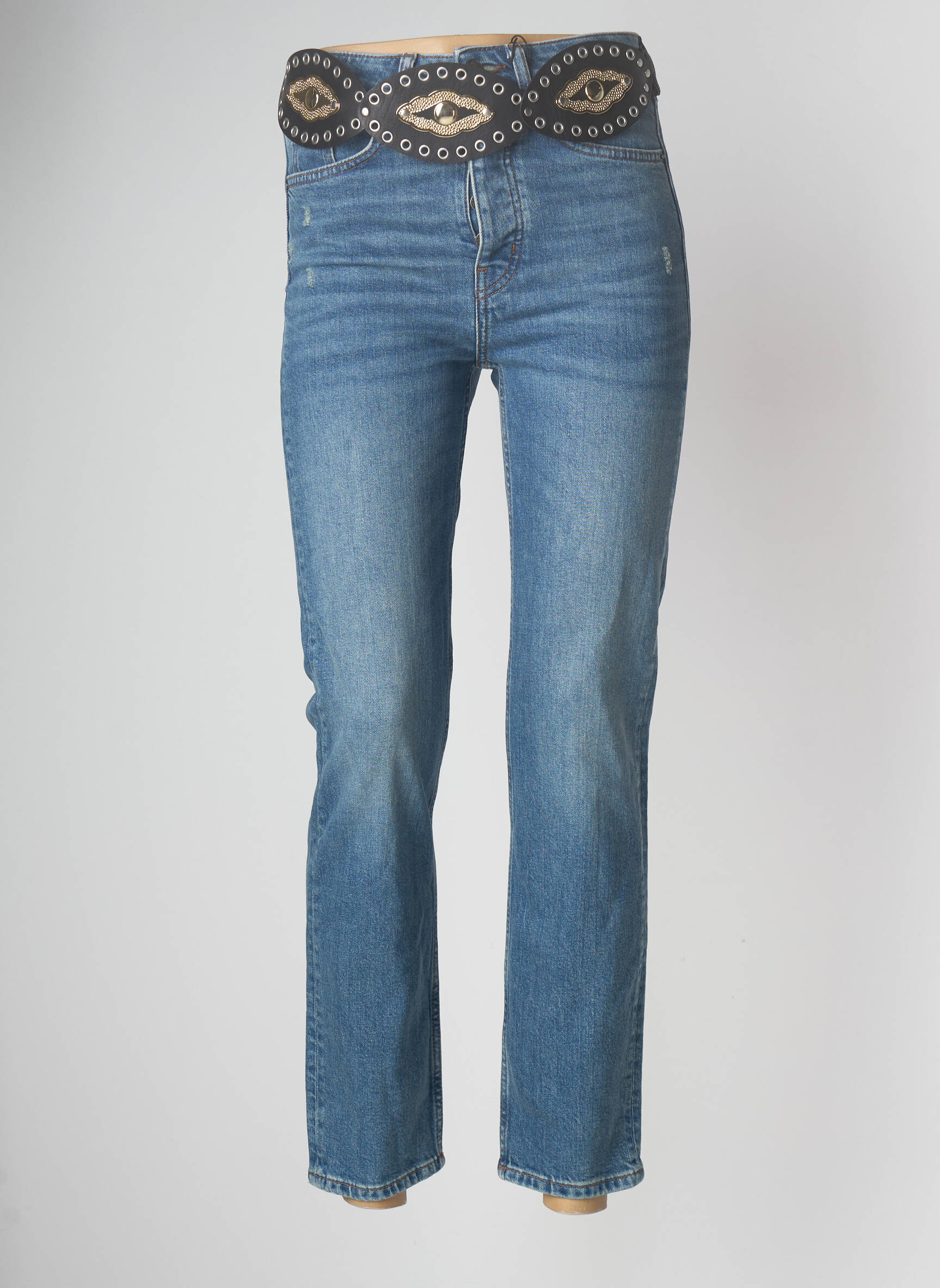 The Kooples Jeans Coupe Droite Femme couleur bleu