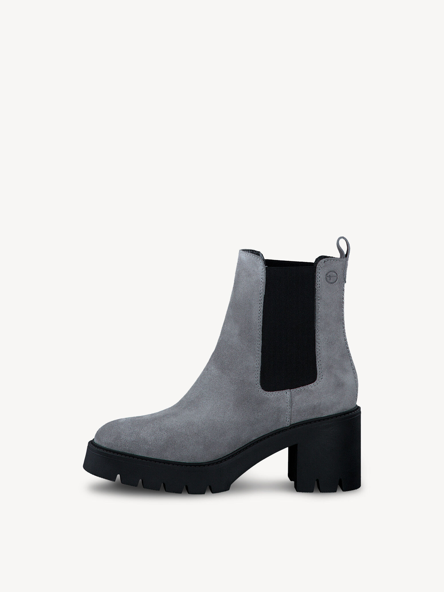 Bottine Chelsea en cuir - gris