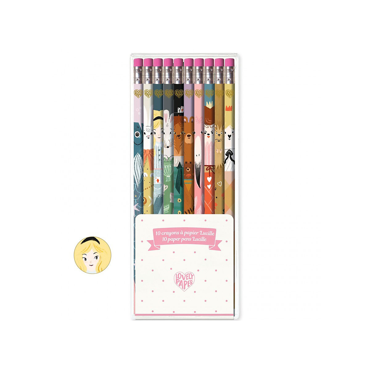 10 crayons à papier Lucille