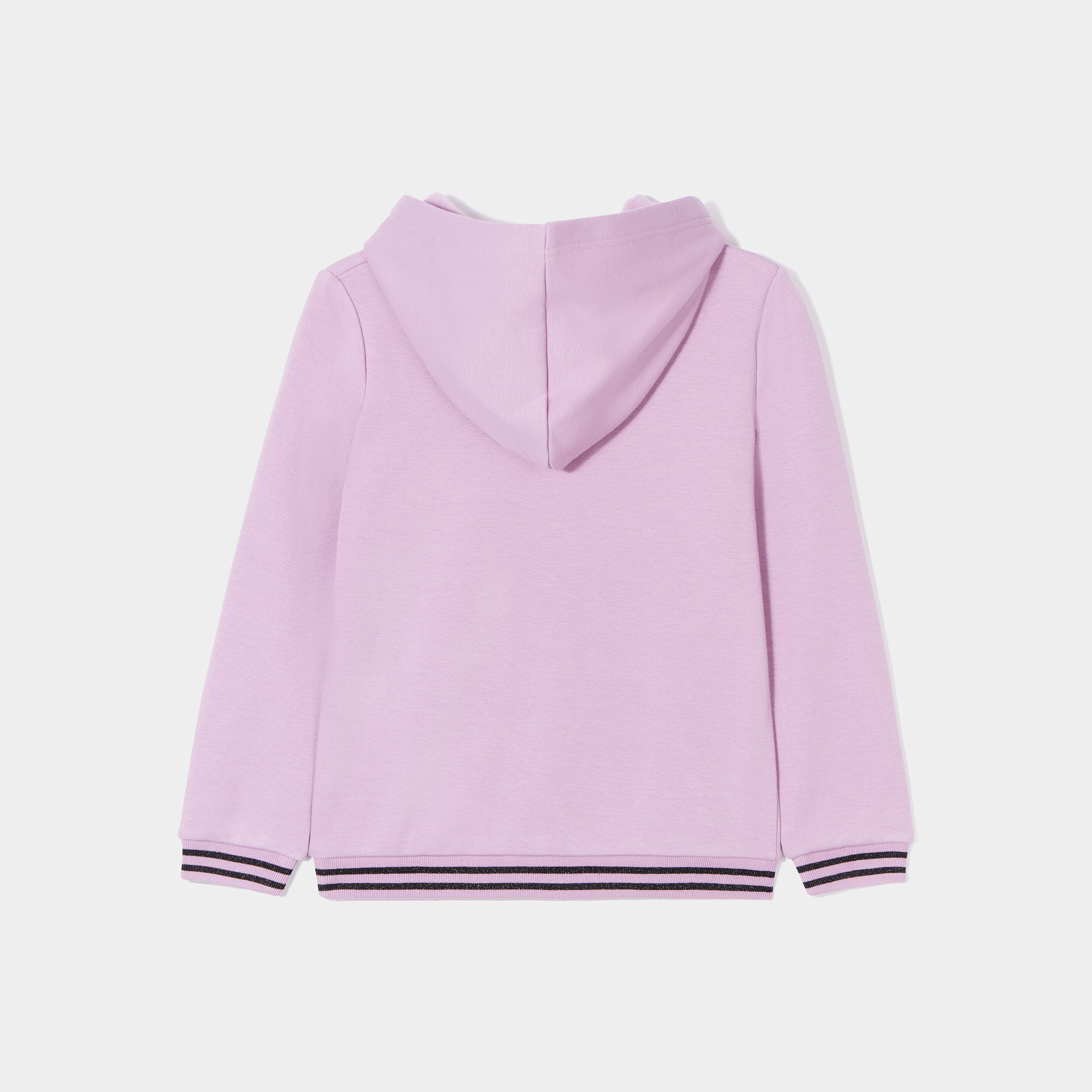 Sweat à capuche hoodie détails sequins parme fille | La Halle