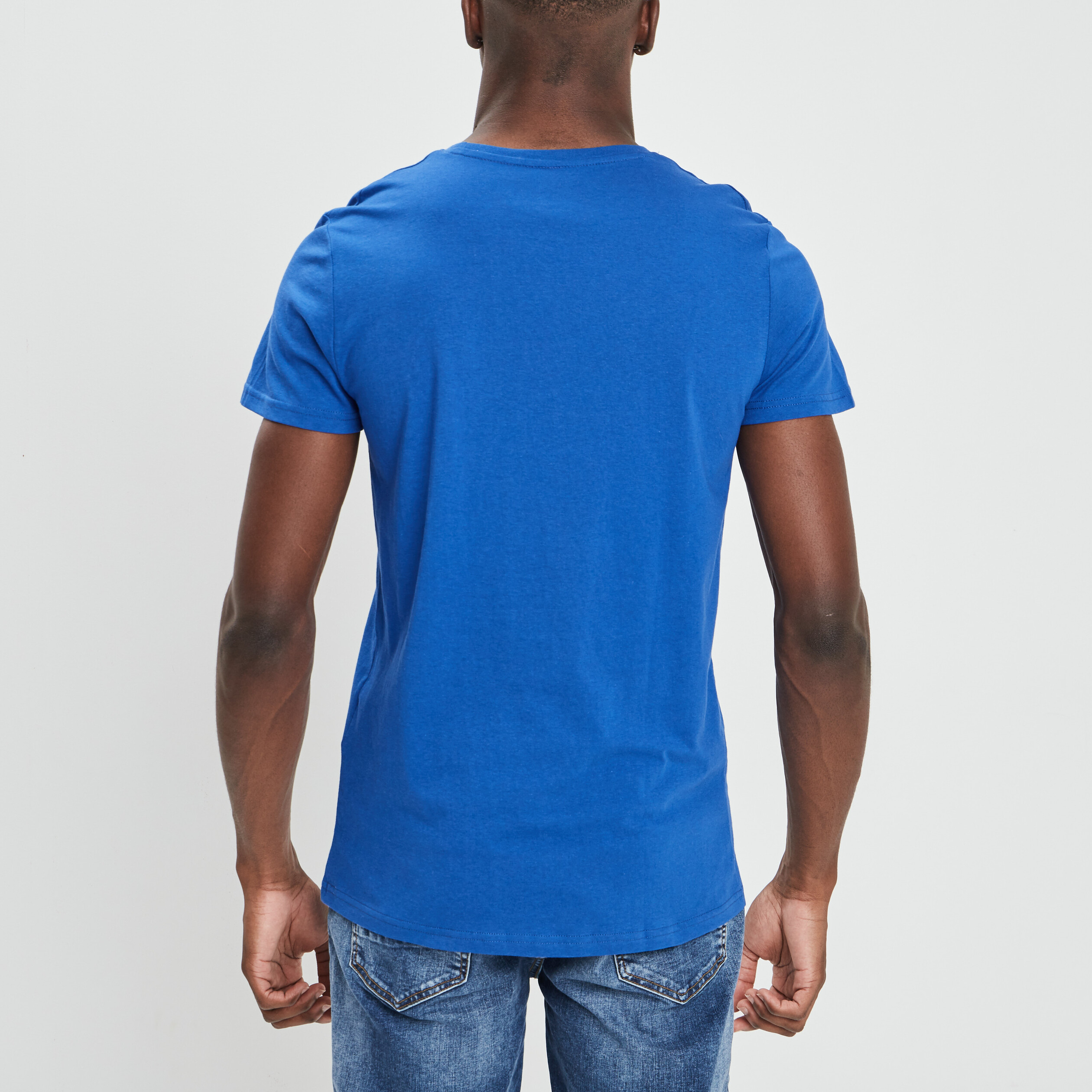 T-shirt manches courtes bleu roi homme | La Halle