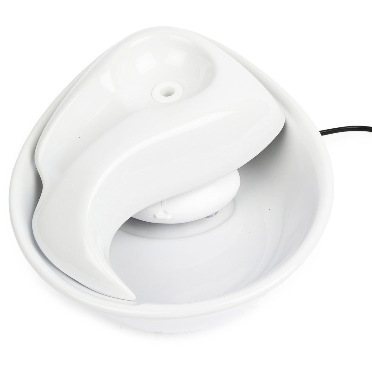 Pioneer Pet Keramik Trinkbrunnen Rain Drop Style 1,8 l weiß