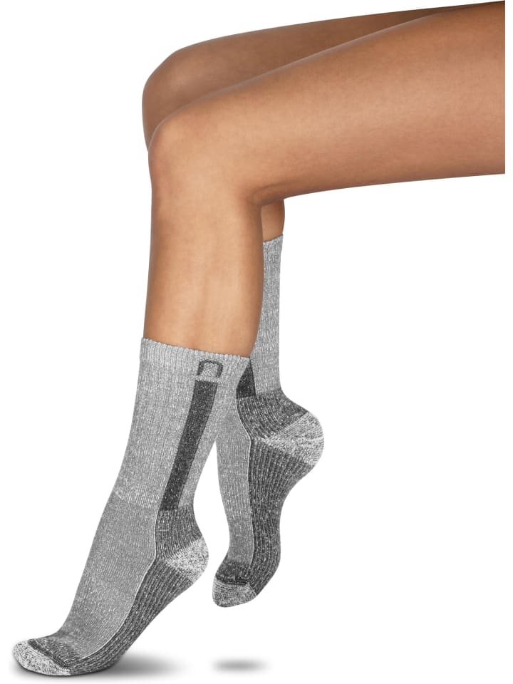 normani 2 Paar Merino Wander- und Arbeitssocken Nowra in Grau/Dunkelgrau günstig kaufen