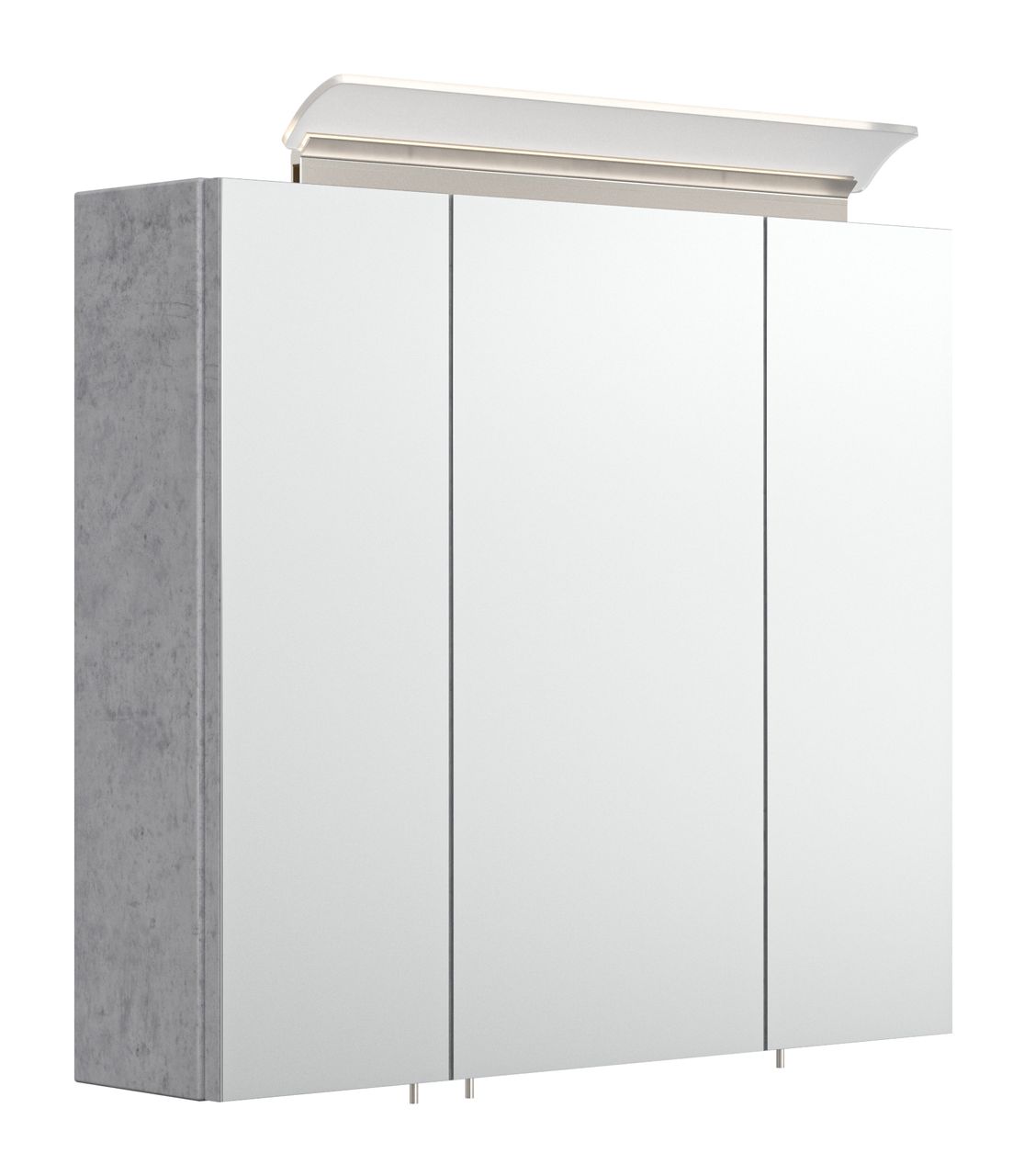 Posseik Spiegelschrank 70 inklusive LED-Acrylglaslampe beton EEK: F