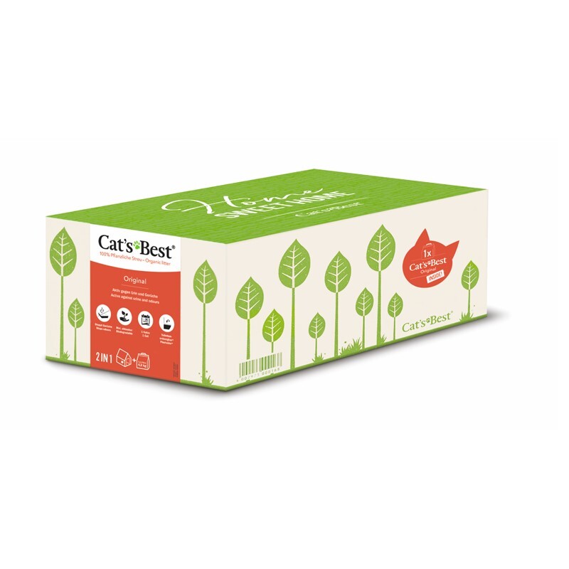 Cat's Best Katzenstreu Cat's Best Aktion - Original Katzenstreu 4,3 kg + Katzenhaus