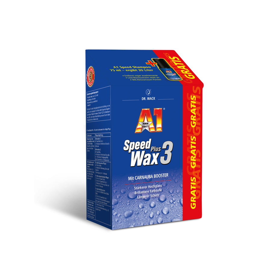 Dr. Wack Autowachs A1 Speed Wax Plus 3 500 ml + 75 ml A1 Speed Shampoo gratis - ATU