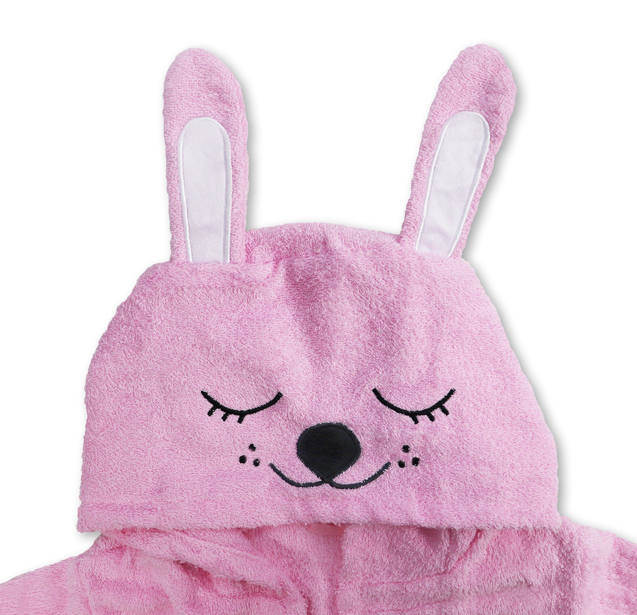 jilda-tex Kinderbademantel Happy, Kapuze, Gürtel, für Kinder im Alter von 2-3 Jahren in verschiedene Designs