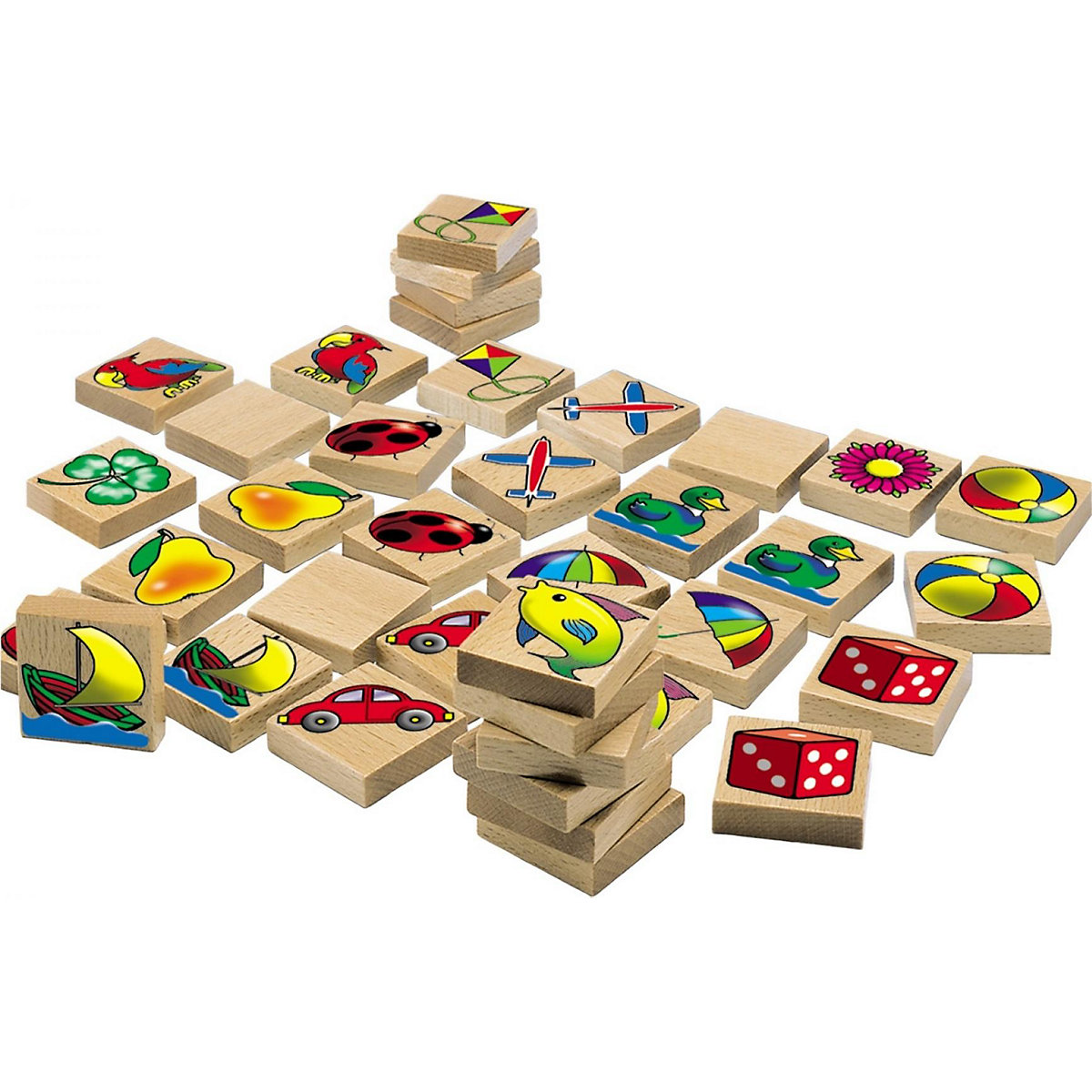 Bilder-Memo-Spiel aus Holz
