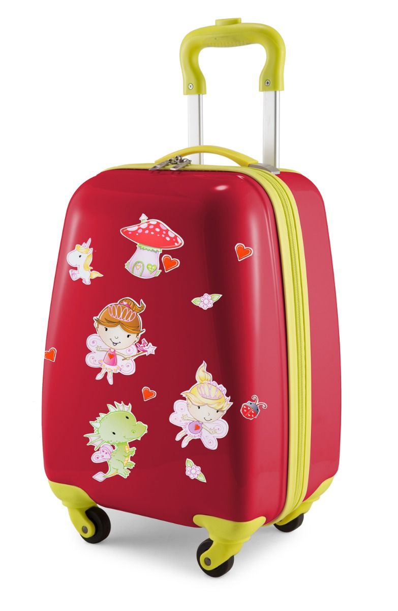 For Kids - Children's luggage + reflective stickers fairies, children's suitcase, children's hard case, hand luggage, 24 liters