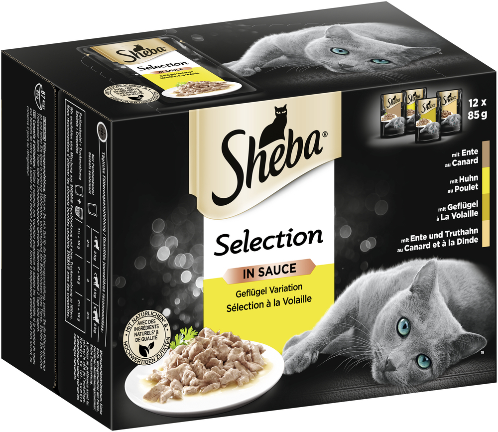 Sheba Nassfutter Sheba Selection in Sauce 12x85g Geflügel Variation