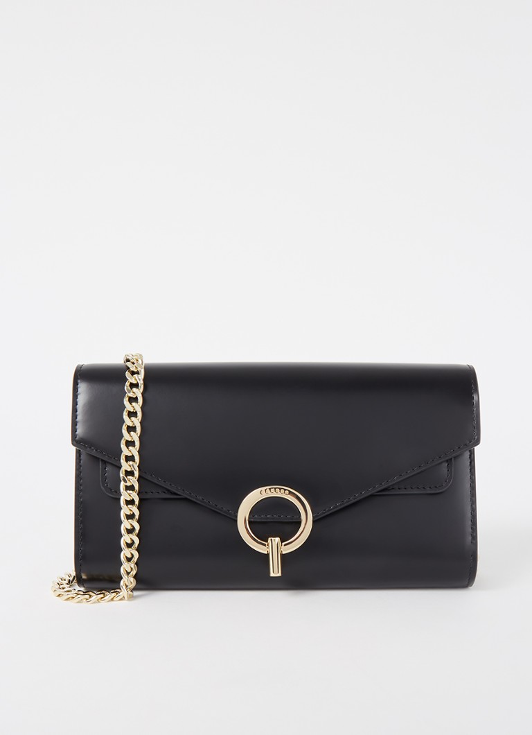 Sandro leather crossbody bag with chain