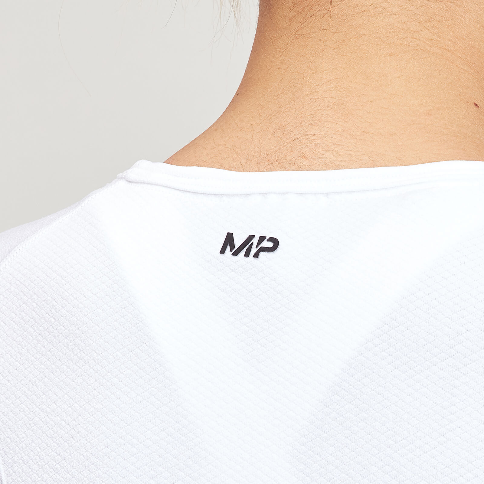 Crop top sans coutures à manches longues MP Shape Seamless pour femmes – Blanc