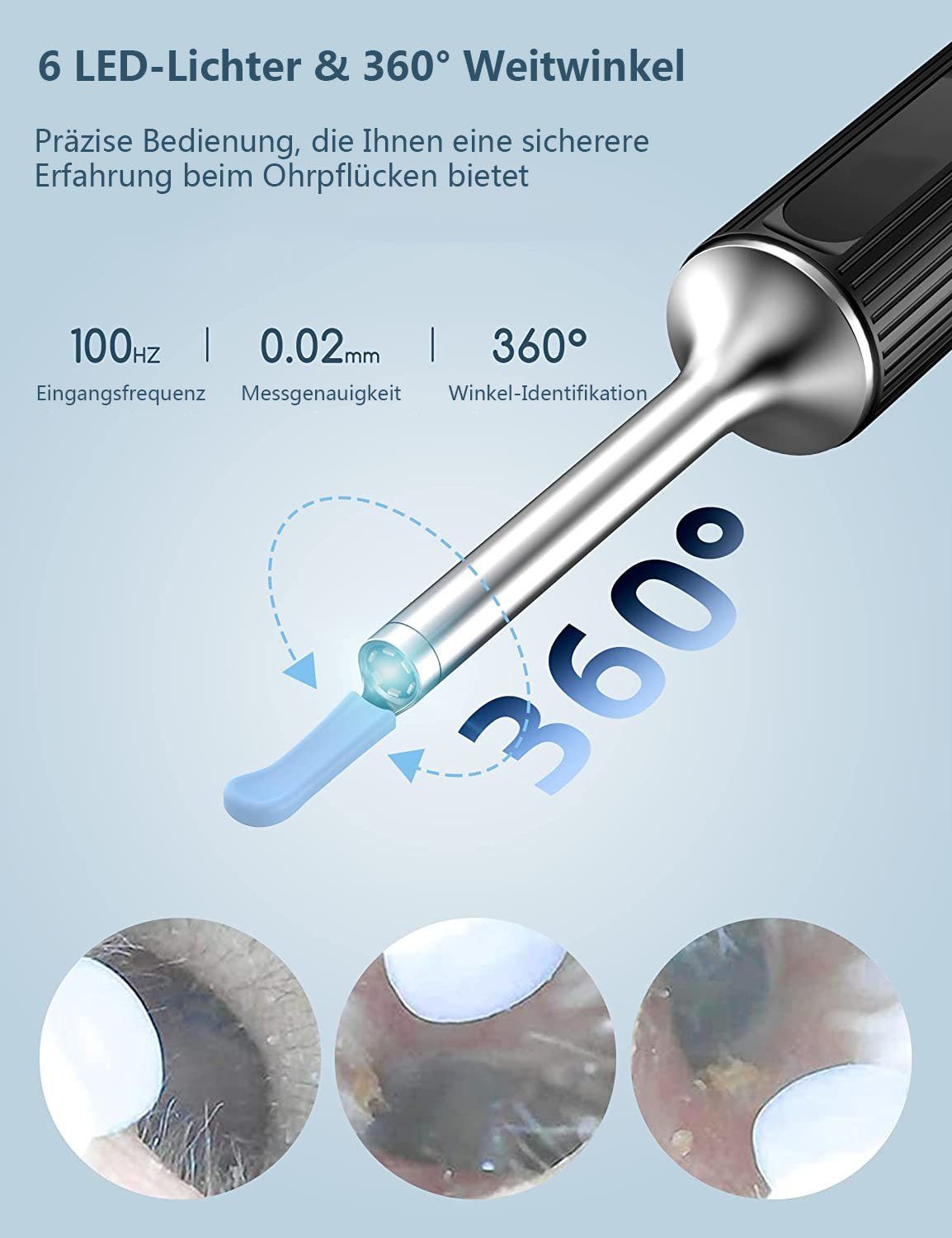 Haiaveng Ohrenreiniger Ohrenschmalzentferner Otoskop, WiFi Ohrreiniger
