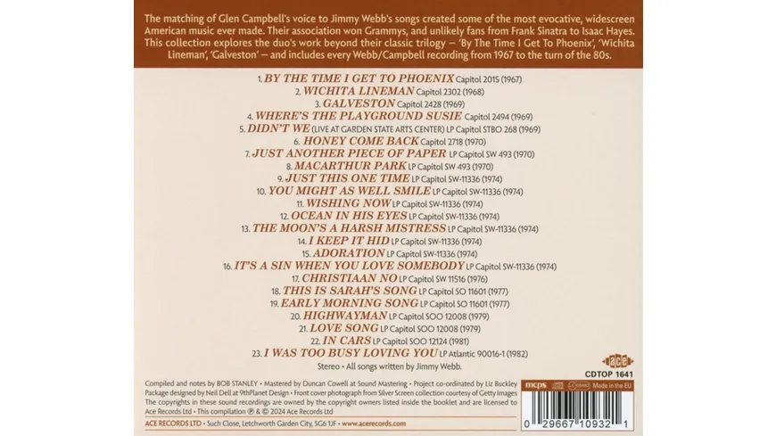 Glen Campbell Sings Jimmy Webb