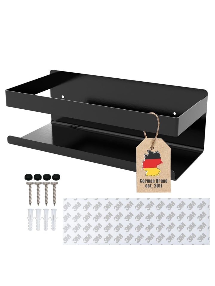 Intirilife Selbstklebendes Duschregal in Schwarz günstig kaufen onesize