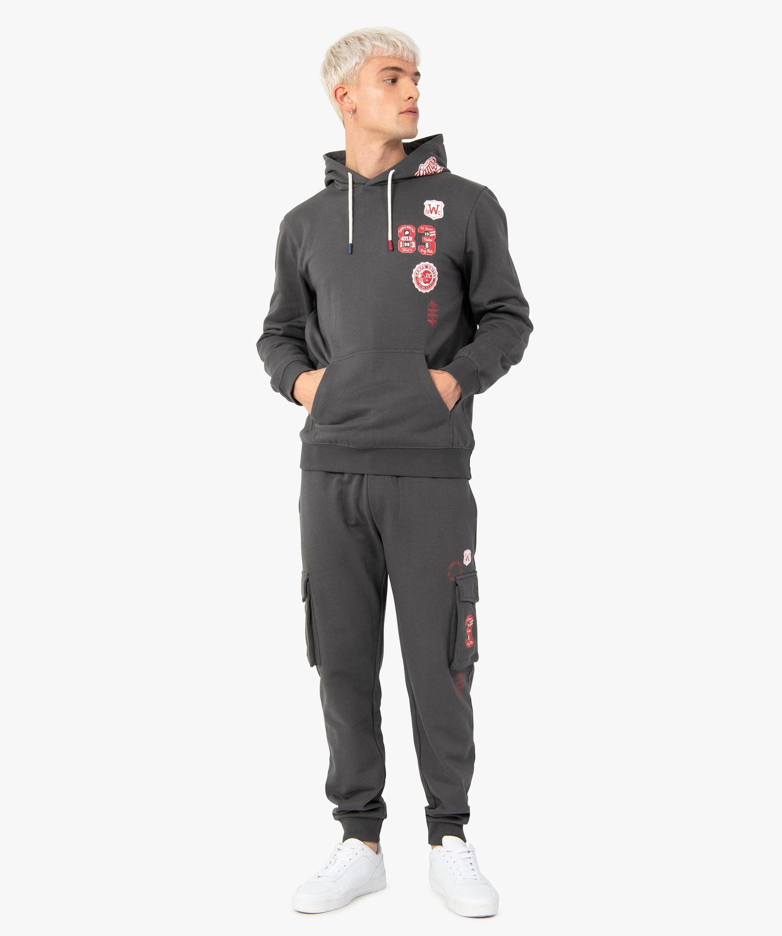Pantalon de jogging homme avec poches à rabat – Camps United gris | GEMO