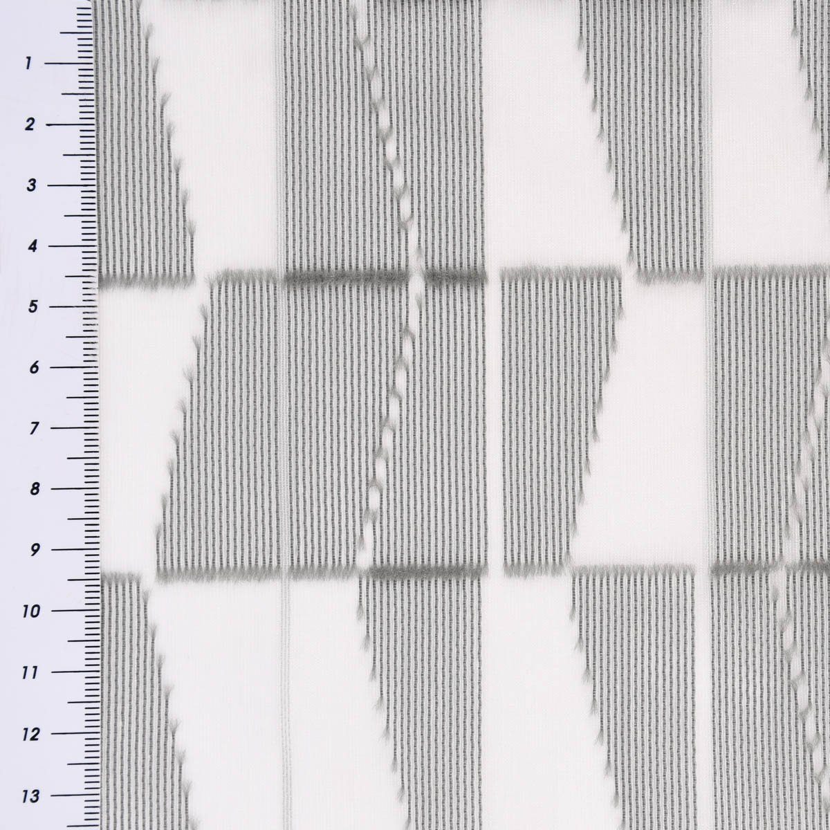 Meterware Rasch Textil Stores Scherli Rechtecke abstrakt grau 300cm, halbtransparent, Kunstfaser, überbreit