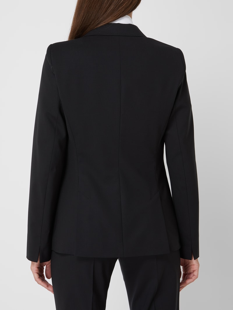 Blazer aus Schurwollmischung in schwarz