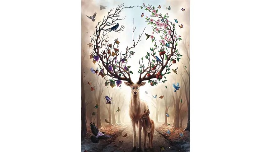 Ravensburger Puzzle - Magischer Hirsch, 1000 Teile