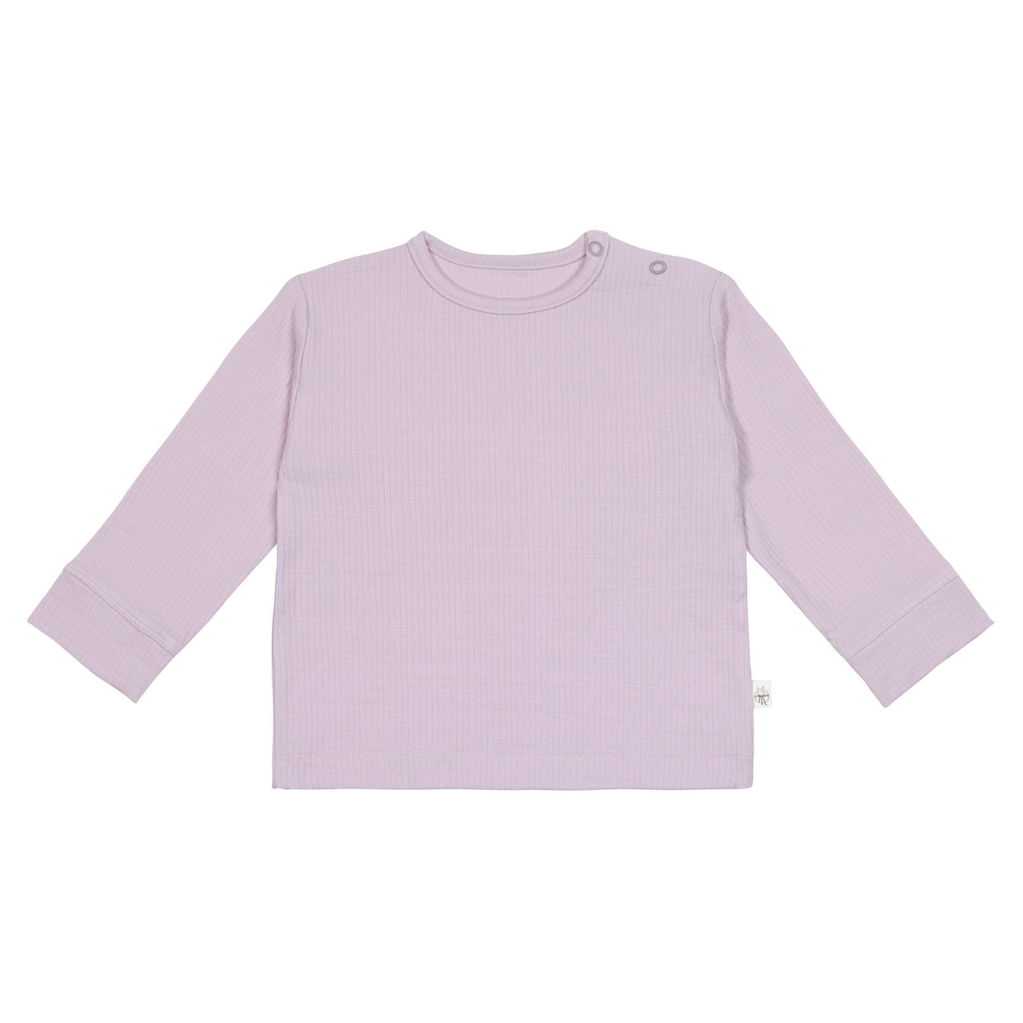 Baby Langarm Shirt - gerippt, Lila