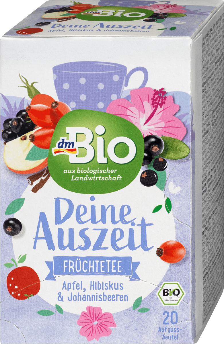 Früchtetee \Deine Auszeit\ mit Apfel, Hibiskus & Beeren (20 x 1,9g), 38 g