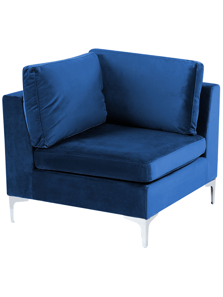 Beliani 2-tlg U-förmiges Sofa EVJA in Blau günstig kaufen onesize