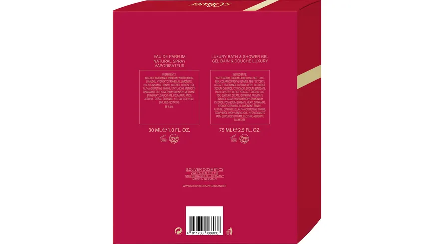 s.Oliver Selection Eau Intense Eau de Parfum + Duschgel Geschenkpackung