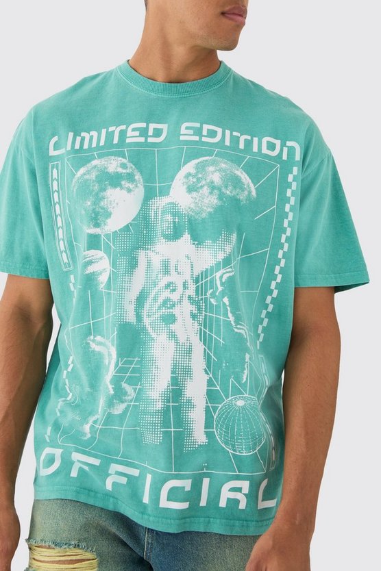 Oversize T-Shirt mit Astronaut-Print