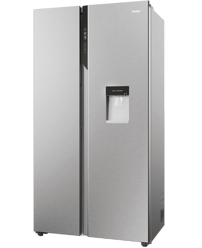 Haier Side-by-Side Front aus Edelstahl HSR5918DWMP, 177,5 cm hoch, 90,8 cm breit