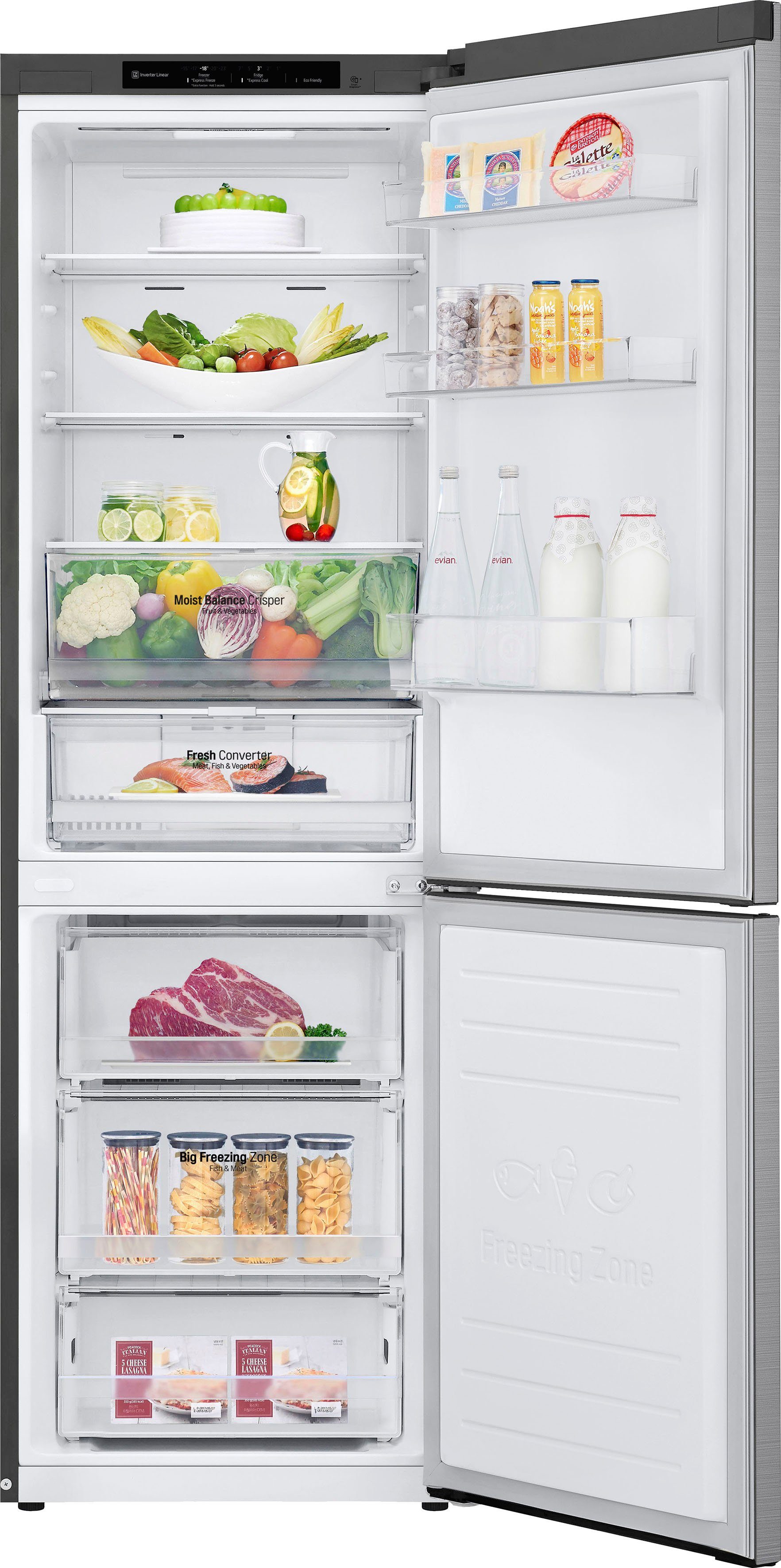 LG Kühl-/Gefrierkombination GBB61PZGFN, 186 cm hoch, 59,5 cm breit