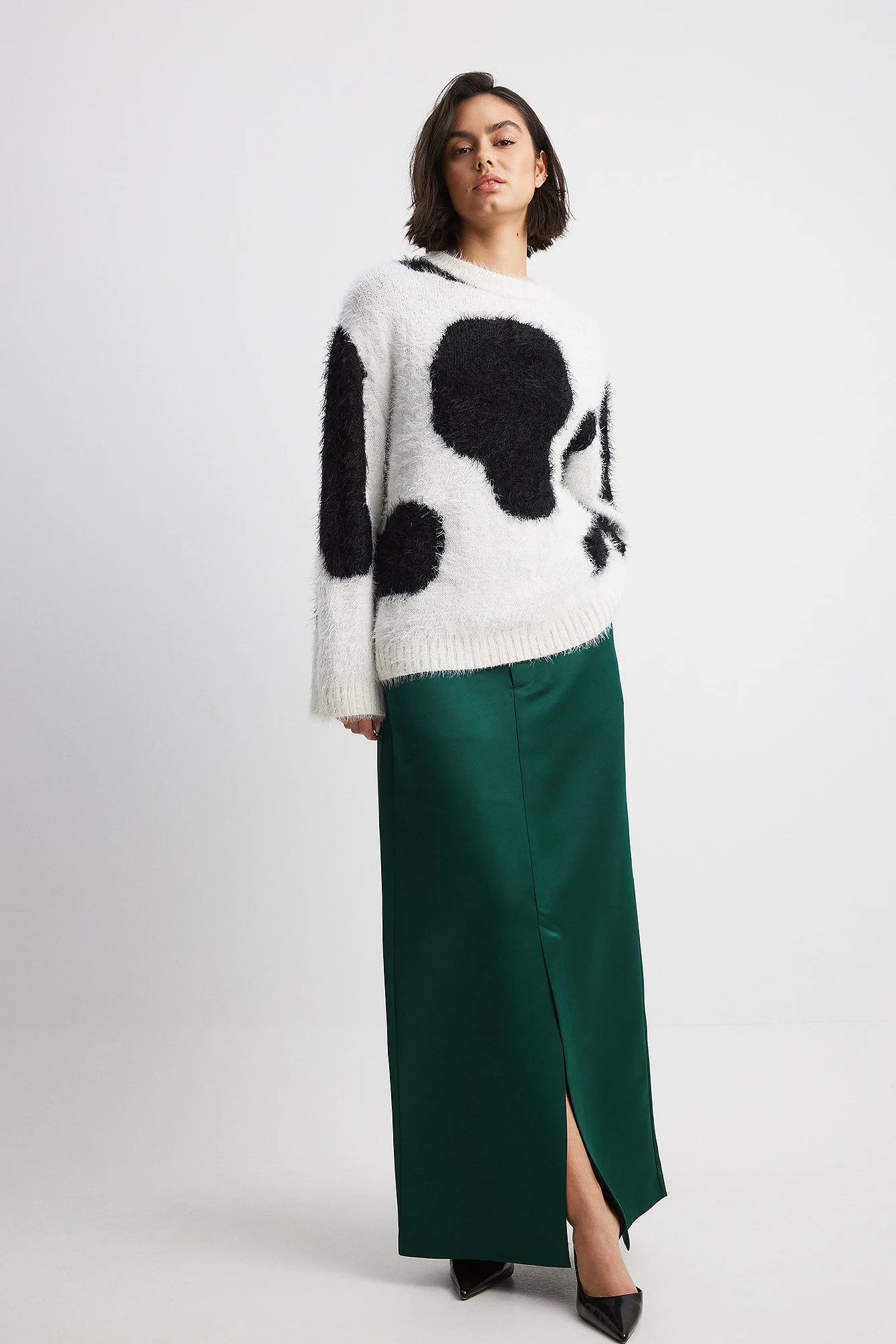 Oversize-Strickpullover mit Rundhalsausschnitt
