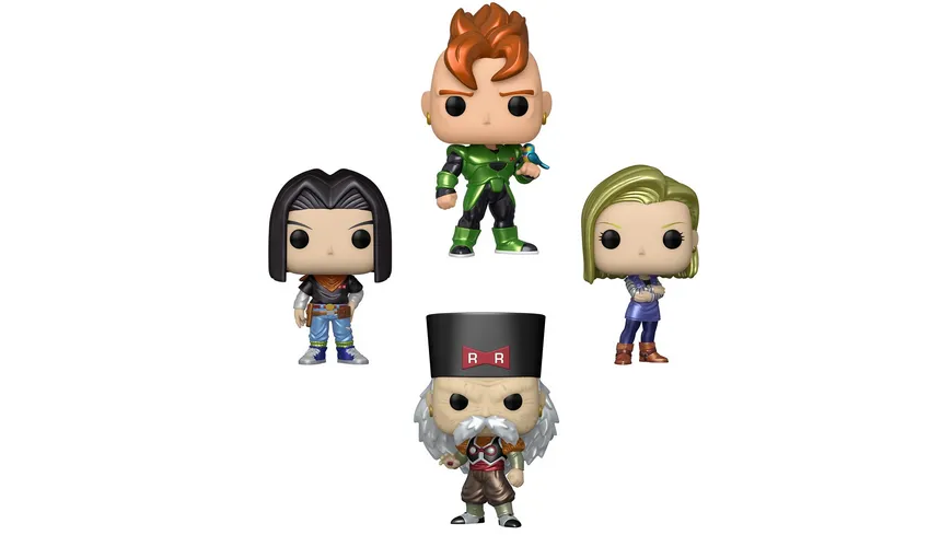 Funko - POP! - Dragon Ball Z - Android 16, Android 17, Android 18 & Dr Gero 4-Pack
