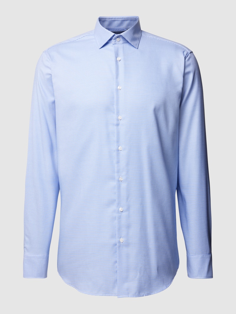 Regular Fit Business-Hemd mit Kentkragen in bleu