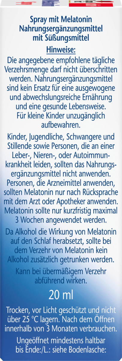 Melatonin Spray, 20 ml