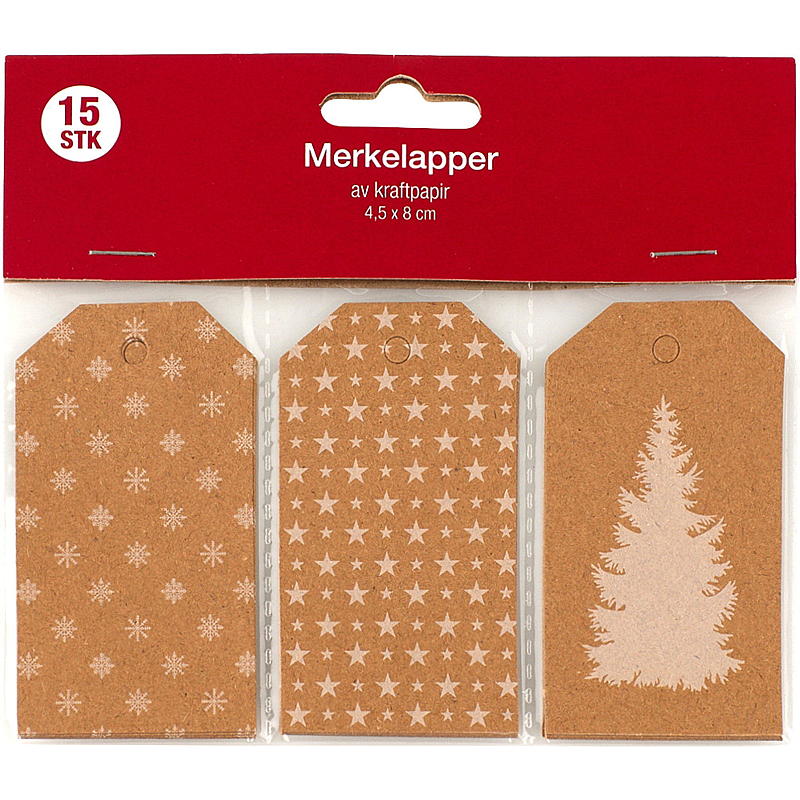 Home Gavemerkelapp 15-pk Kraft