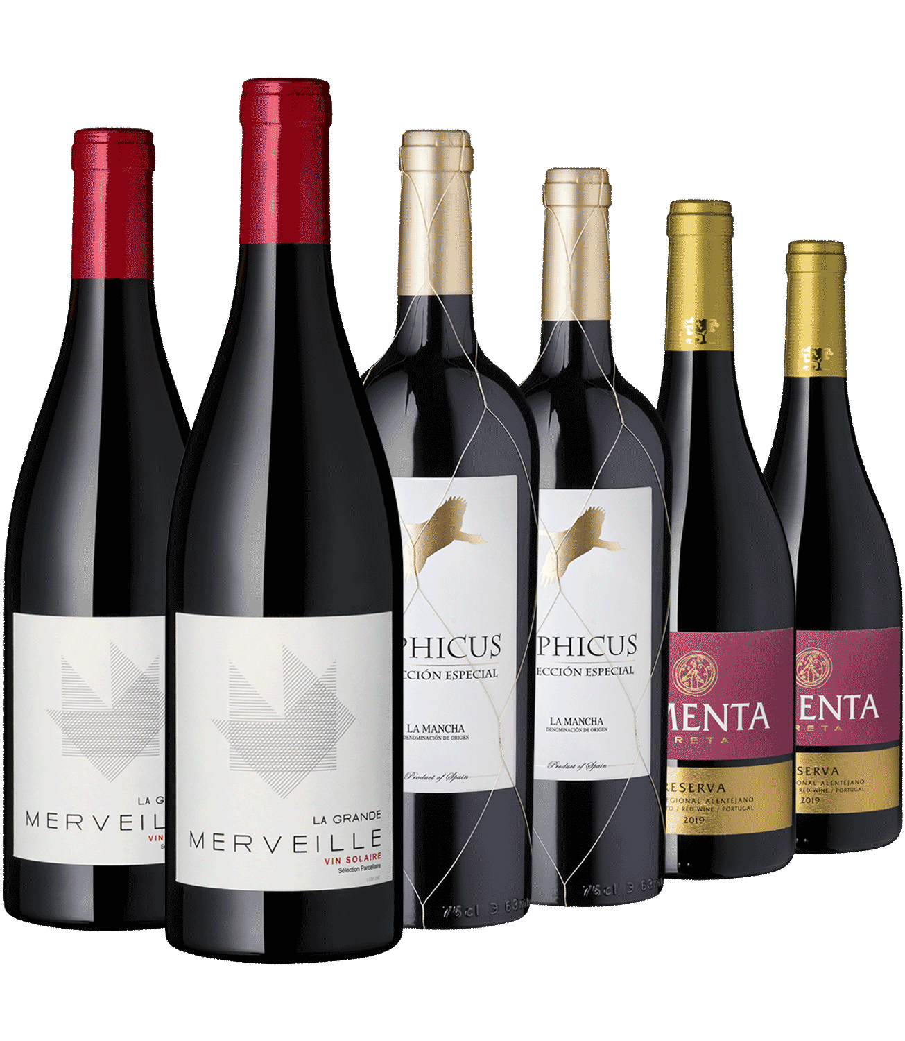 Verschiedene HHA 6er Rotwein Blockbuster