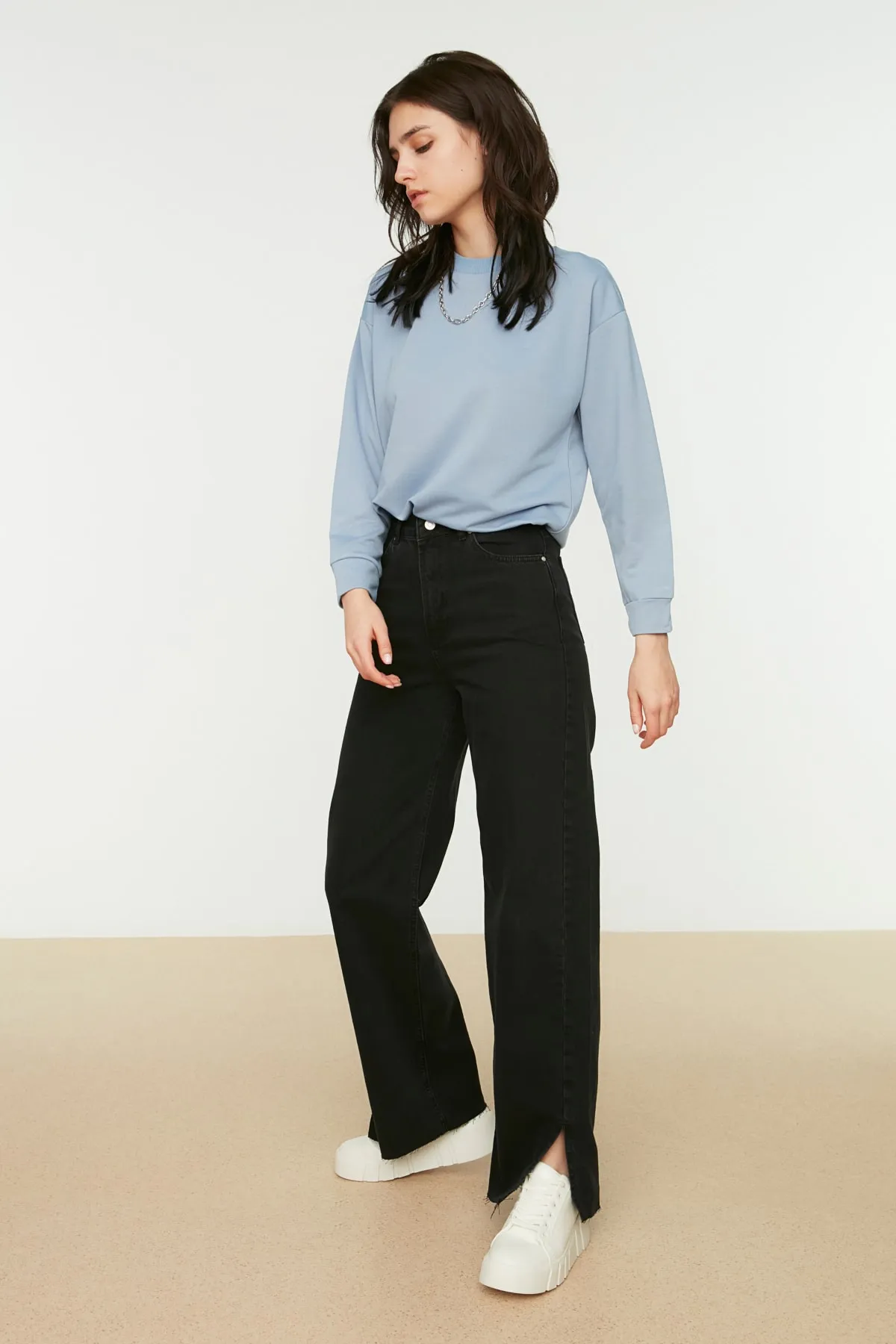 Trendyol Modest  Jeans - Schwarz - Wide Leg