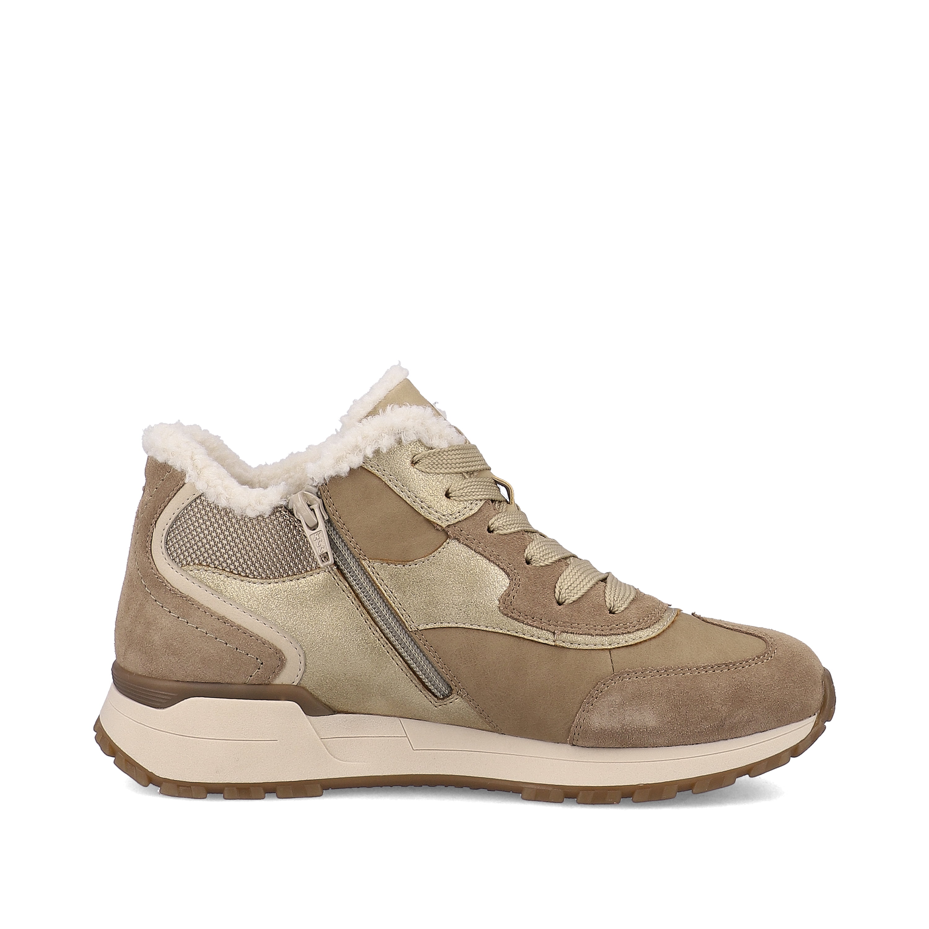 Rieker Damen Sneaker High champagner beige