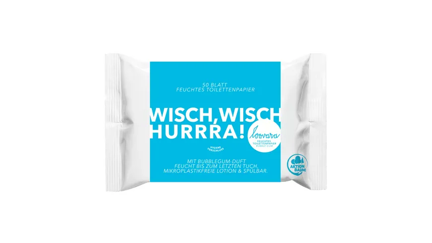 Loovara Wisch, Wisch, Hurra! Bubblegum-duft Feuchtes Toilettenpapier