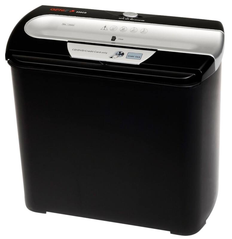 Genie Aktenvernichter Sicherheitsstufe P-1 Schwarz, Silber