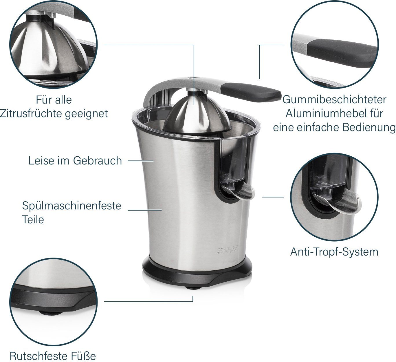 PRINCESS Entsafter Master Juicer 201851, 160 W