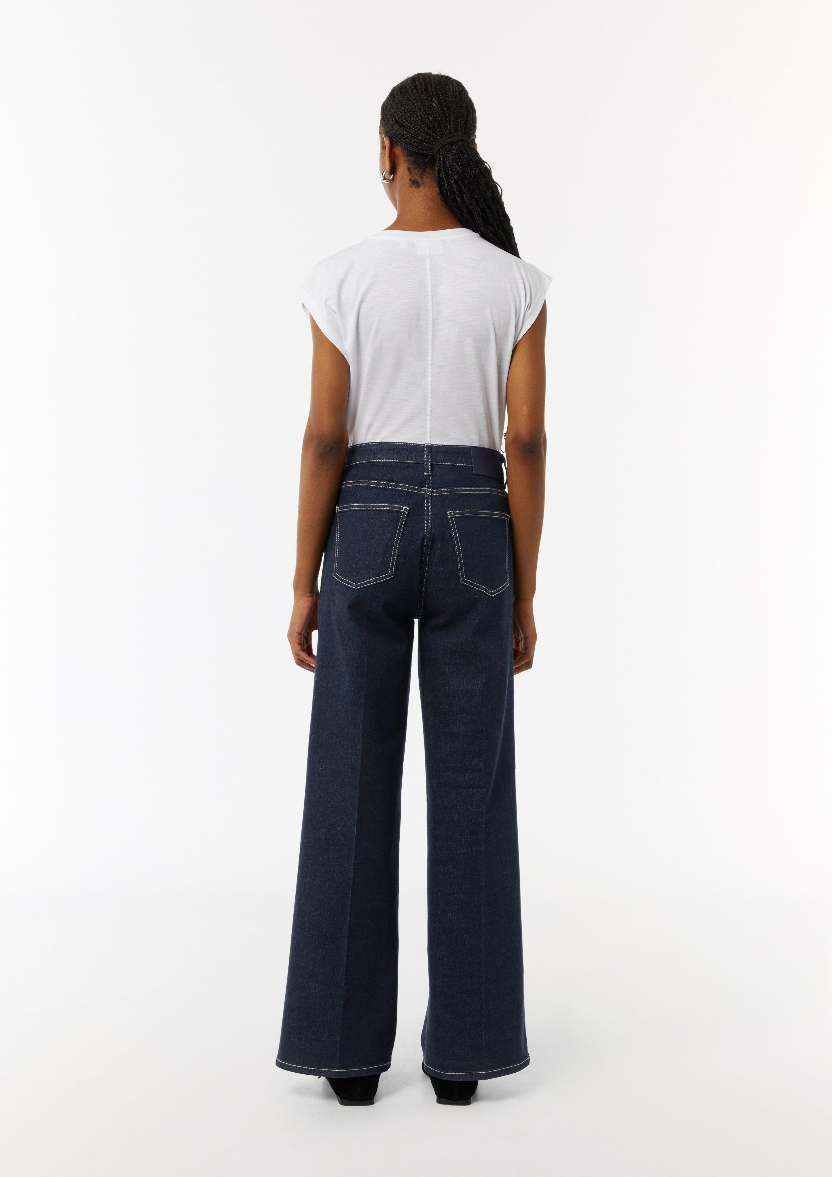 Jeans-Hose mit Wide leg - navy