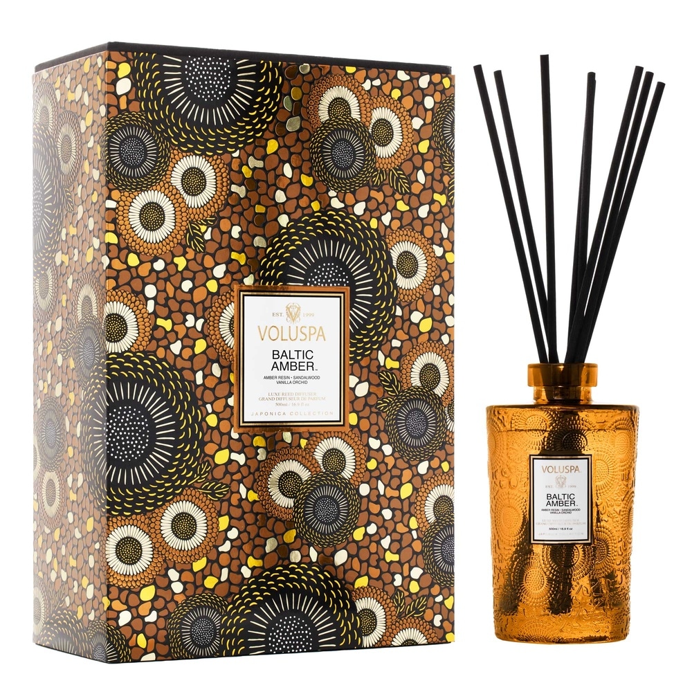 voluspa Baltic Amber 500mL REED DIFFUSER Set COFFRET DIFFUSEUR
