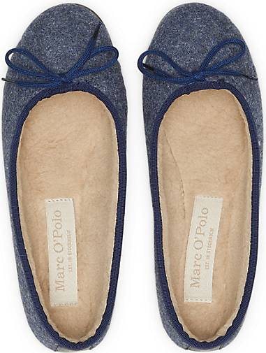 Marc O'Polo Ballerina-Hausschuhe mit flauschigem Teddyfutter