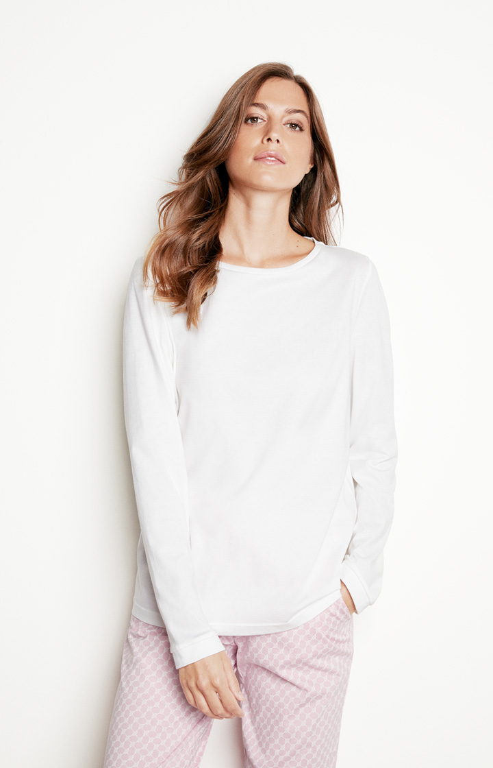 Loungewear Longsleeve in Weiß