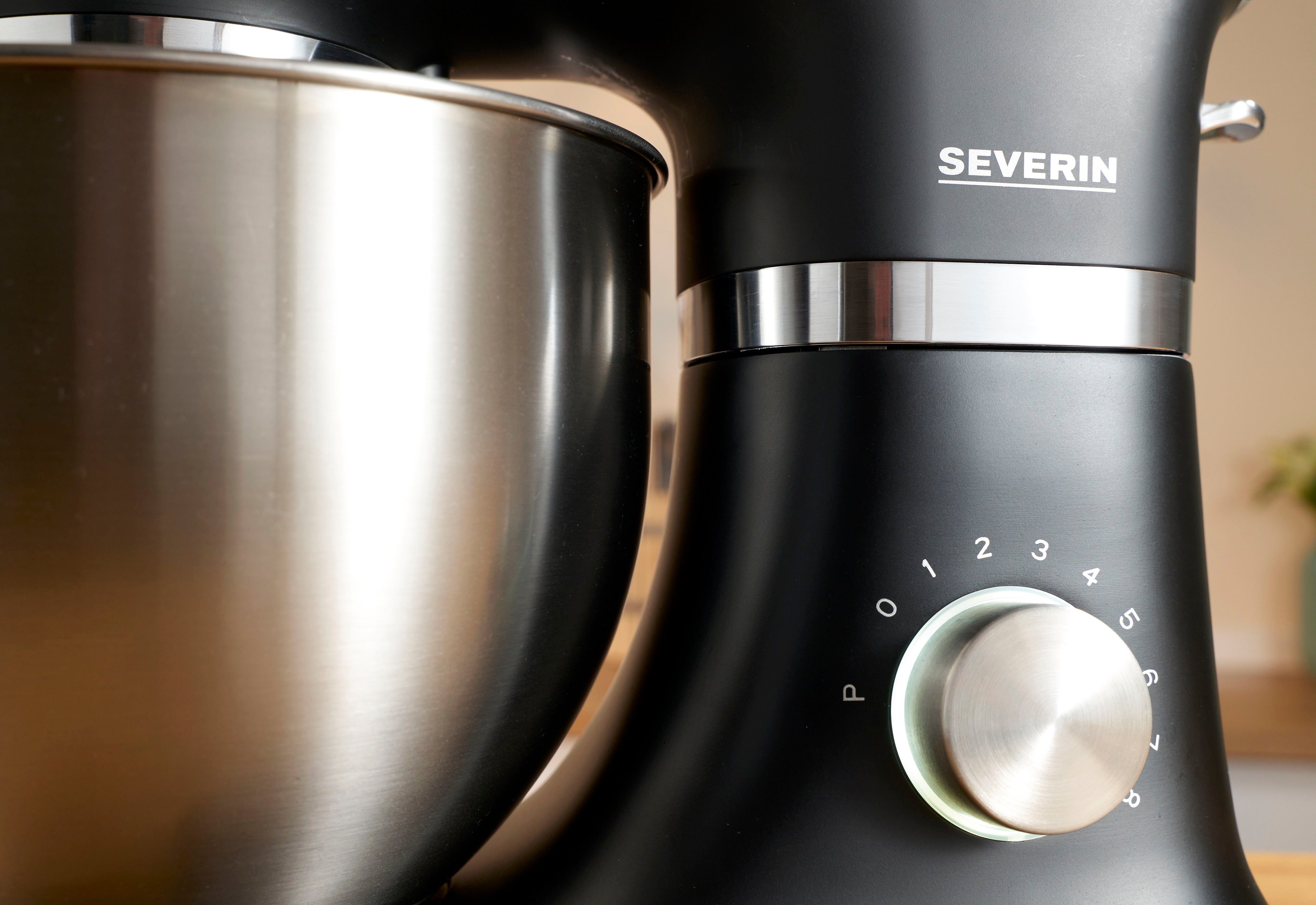 Severin Küchenmaschine KM 3898 mit integrierter Waage, 1000 W, 5,5 l Schüssel