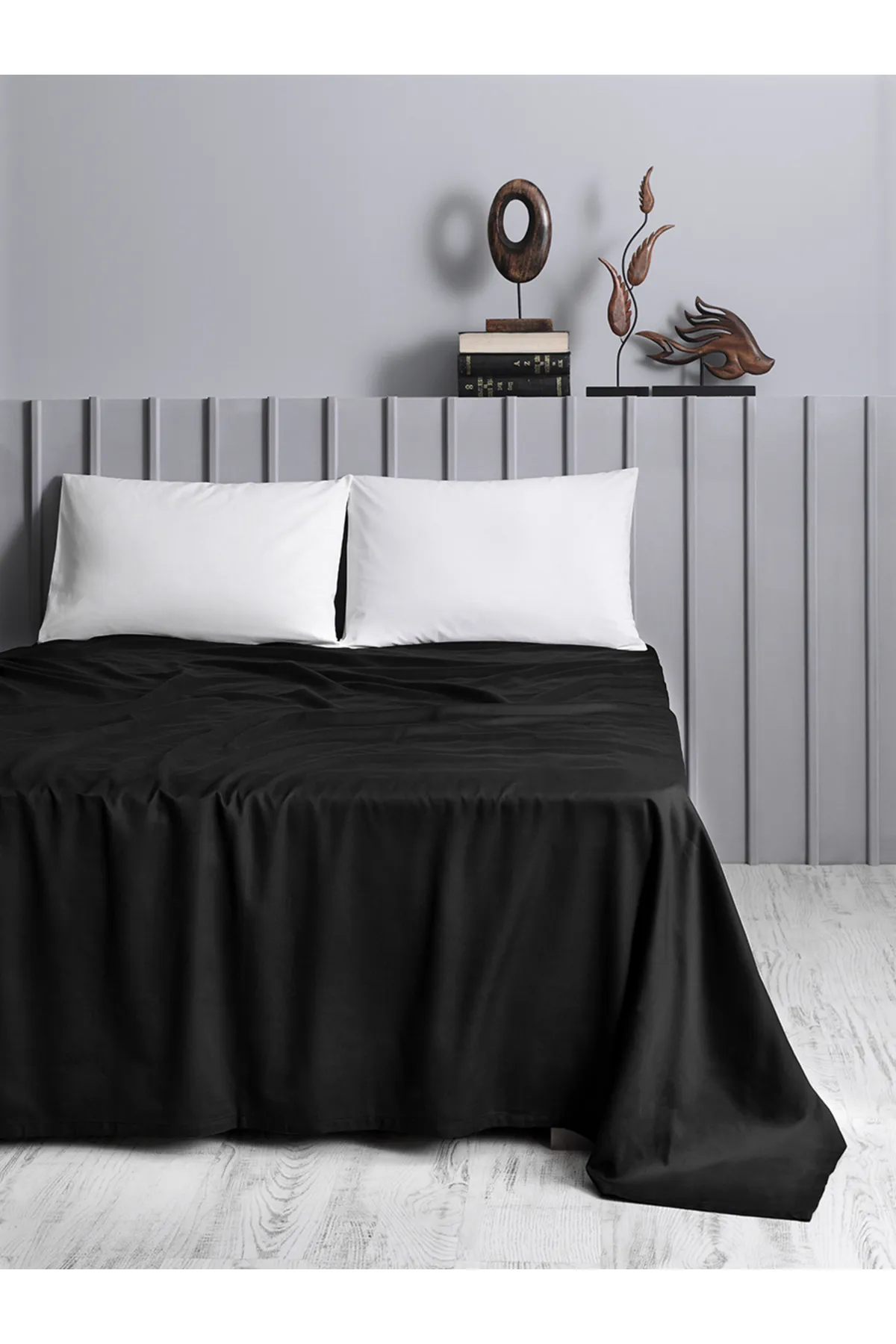 Karna Home  Klassisches Doppel-Bettbezug-Set aus Baumwollsatin