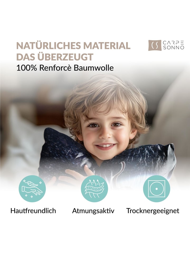 Carpe Sonno Kinder-Bettwäsche Jungen Astronaut in Mehrfarbig günstig kaufen 135 x 200   80 x 80 cm